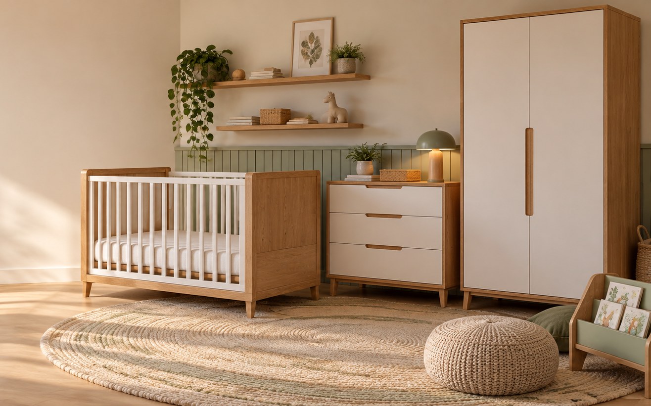Quarto de Bebê que Cresce com a Criança: Projeto de 0 a 6 Anos com Berço que Vira Cama, Cômoda e Guarda-Roupa